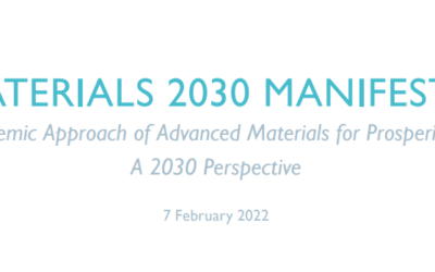 Materials 2030 Manifesto, presented to Commissioner Mariya Gabriel