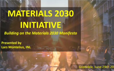 Materials 2030 Initiative presented at the INDTECH2022 Conference